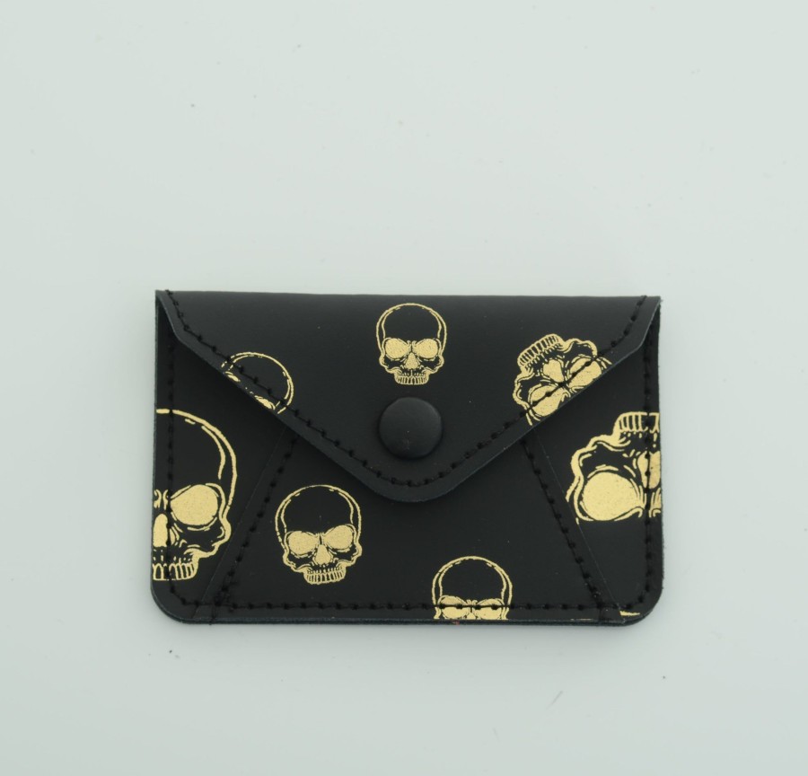 Femme Grafea Card Wallets | Card Wallet Gold Skulls