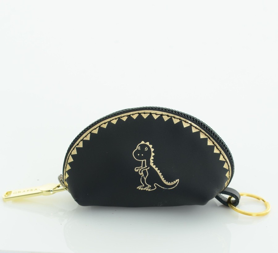 Femme Grafea Keyring Purse | Keyring Purse Dinosaur Black