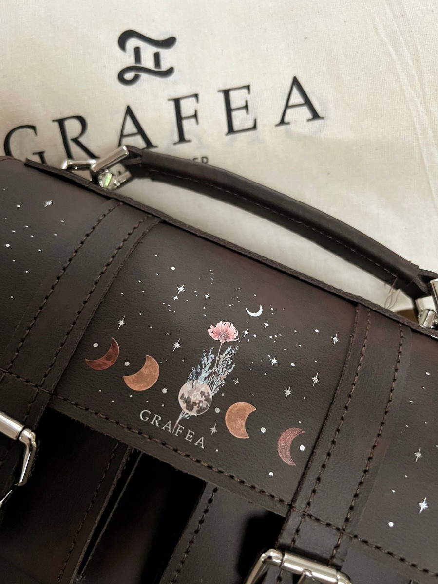 Femme Grafea Micro Satchel | Micro Chocolate Moon