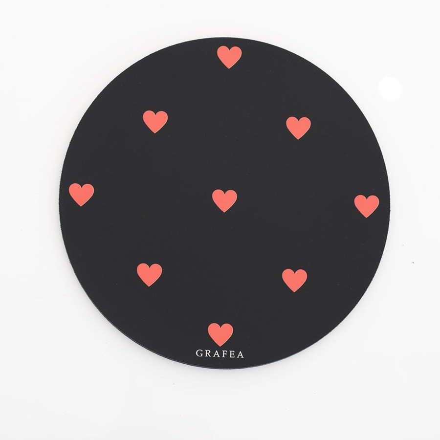 Femme Grafea Mouse Pads | Red Hearts Mouse Pad