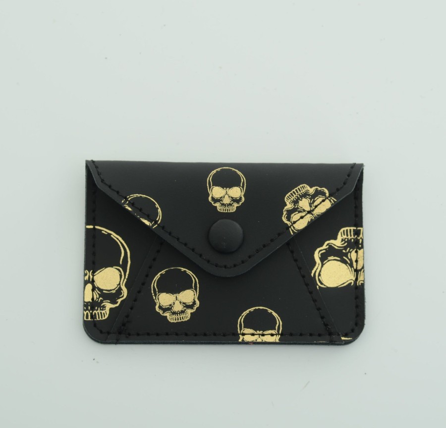 Femme Grafea Halloween | Card Wallet Gold Skulls