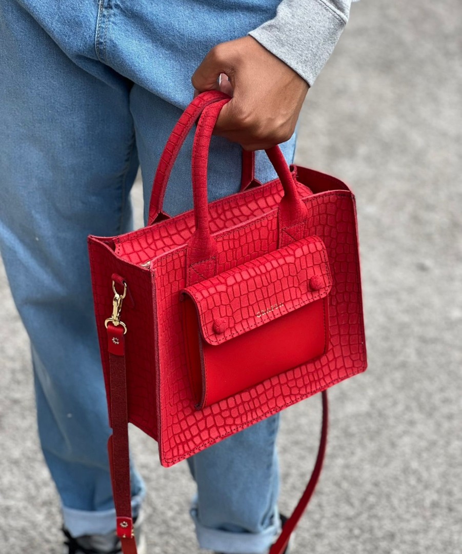 Femme Grafea Lana | Mini Lana Suede Red