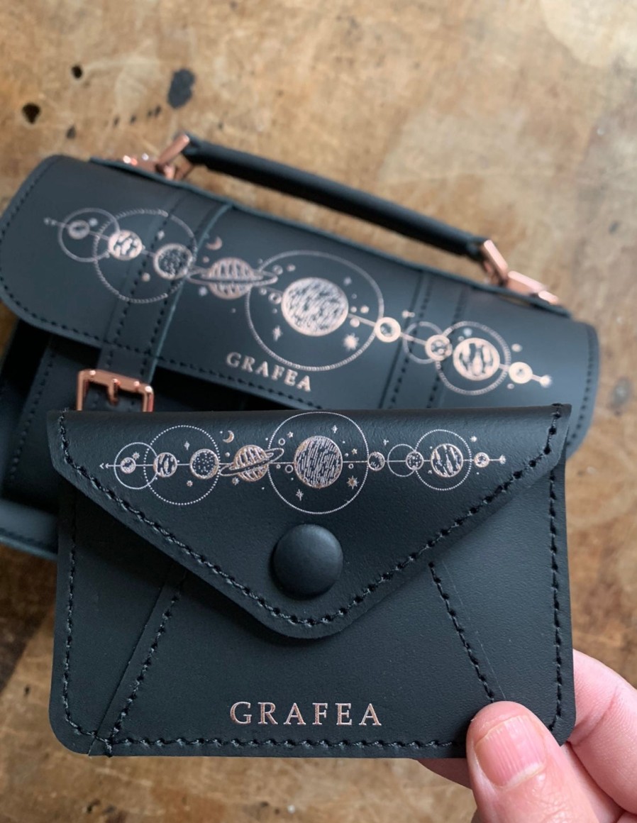 Femme Grafea Card Wallets | Card Wallet Rose Gold Planets