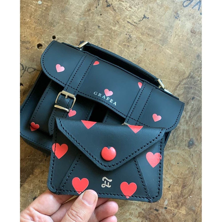 Femme Grafea Card Wallets | Card Wallet Red Hearts