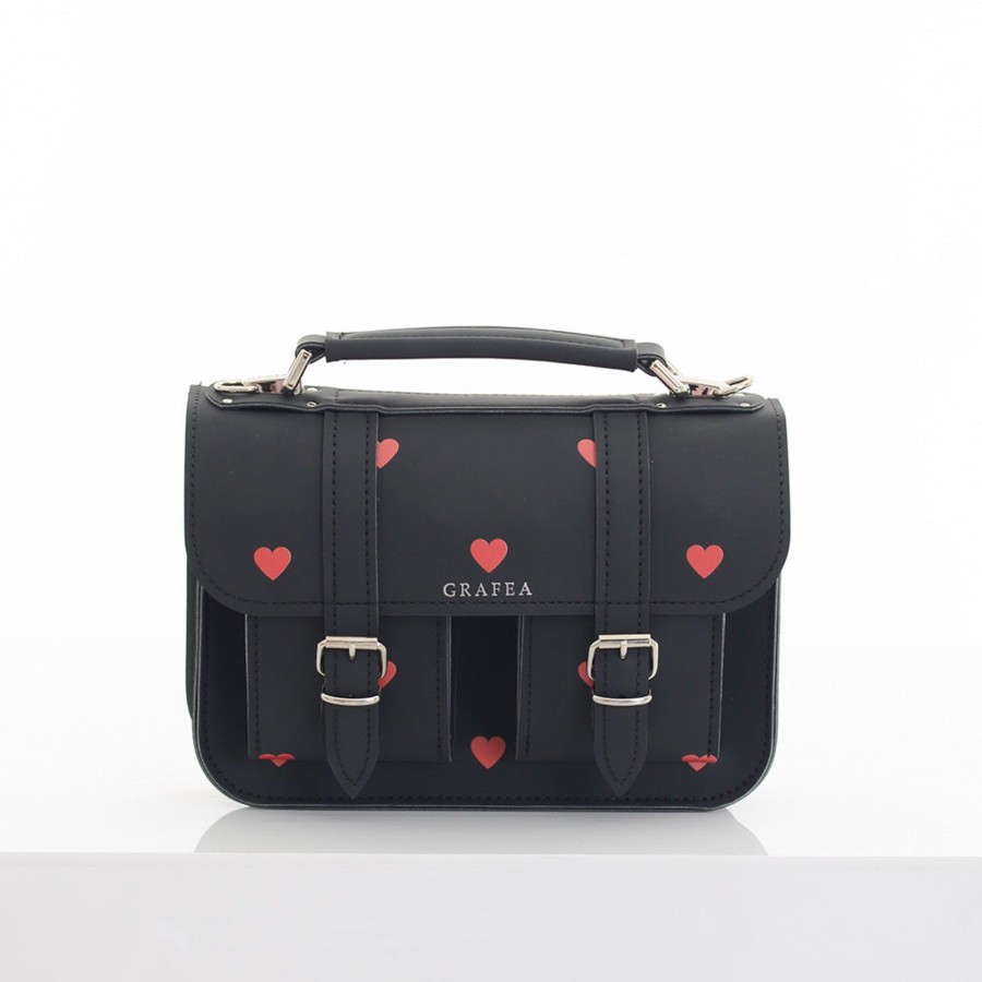 Femme Grafea Micro Satchel | Vegan Micro Red Hearts