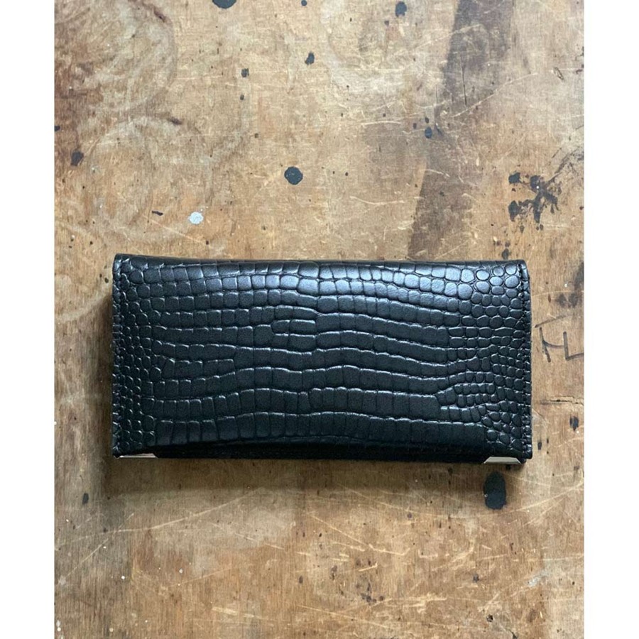 Femme Grafea Portefeuilles | Black Croc Wallet