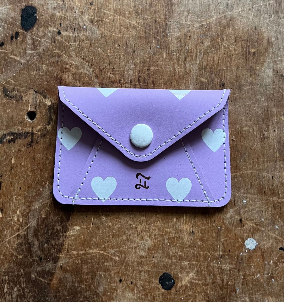 Femme Grafea Card Wallets | Card Wallet Lilac Hearts