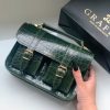 Femme Grafea Micro Satchel | Micro Dark Green Croc