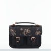 Femme Grafea Micro Satchel | Micro Hibiscus Black