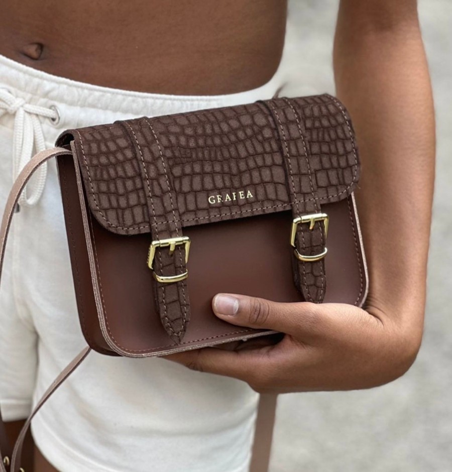 Femme Grafea Mini Satchel | Mini Satchel Suede Brown