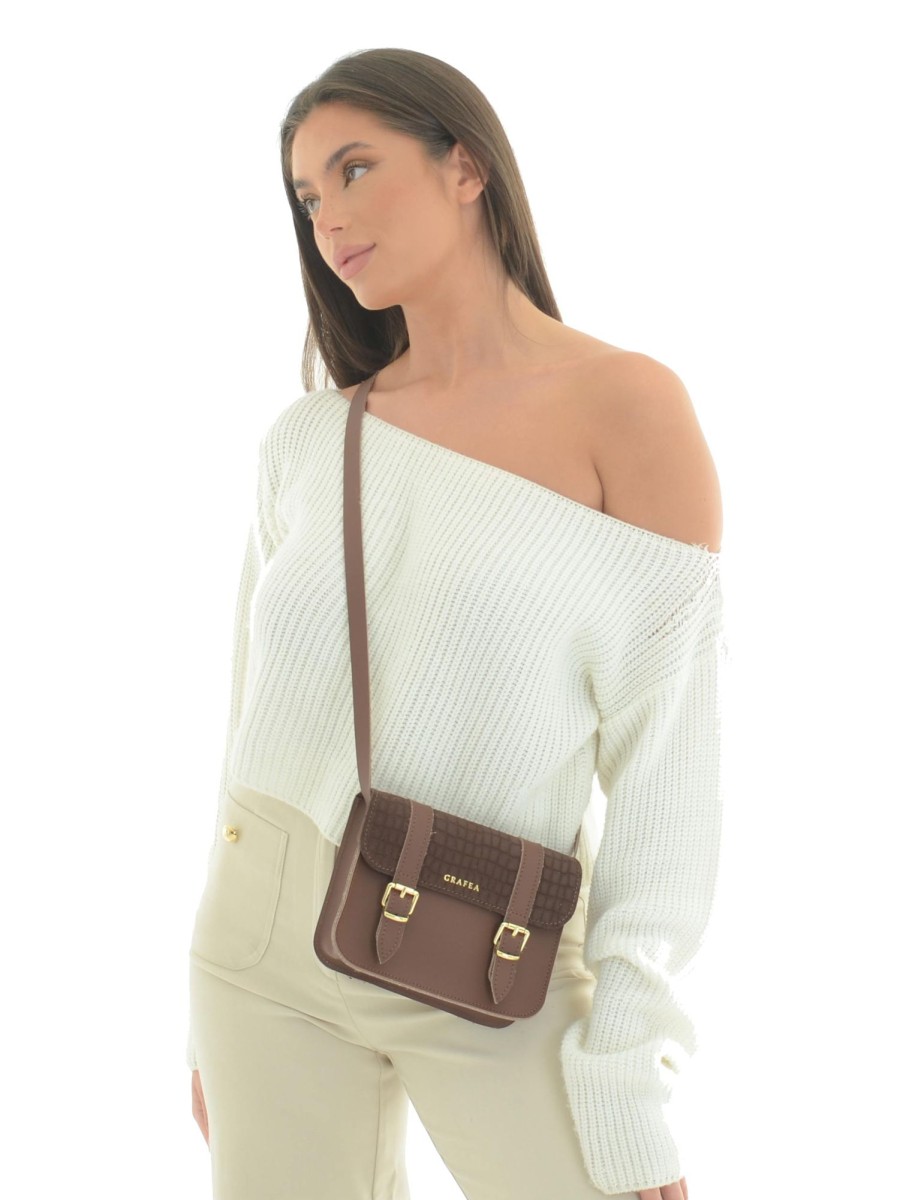 Femme Grafea Mini Satchel | Mini Satchel Suede Brown