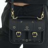 Femme Grafea Micro Satchel | Micro Golden Hearts Black