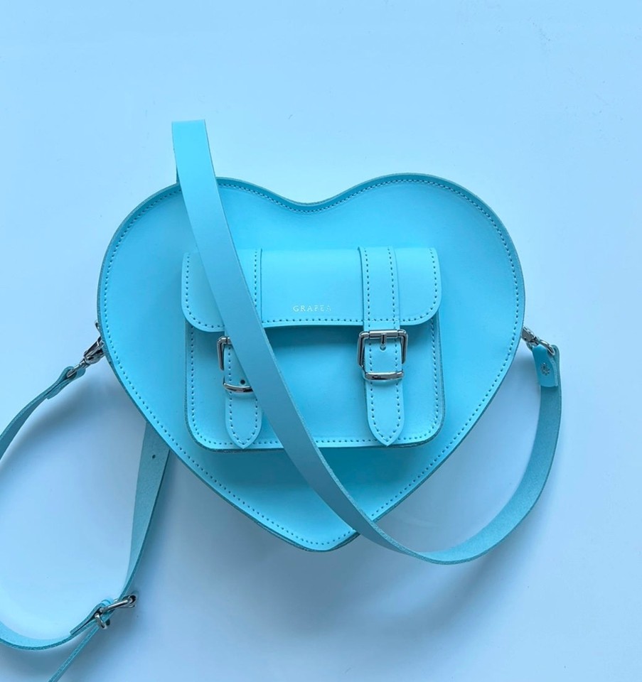 Femme Grafea Heart Satchel | Heart Satchel Light Blue