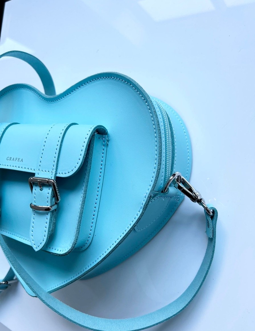 Femme Grafea Heart Satchel | Heart Satchel Light Blue