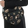 Femme Grafea Halloween | Heart Satchel Rose Gold Skulls