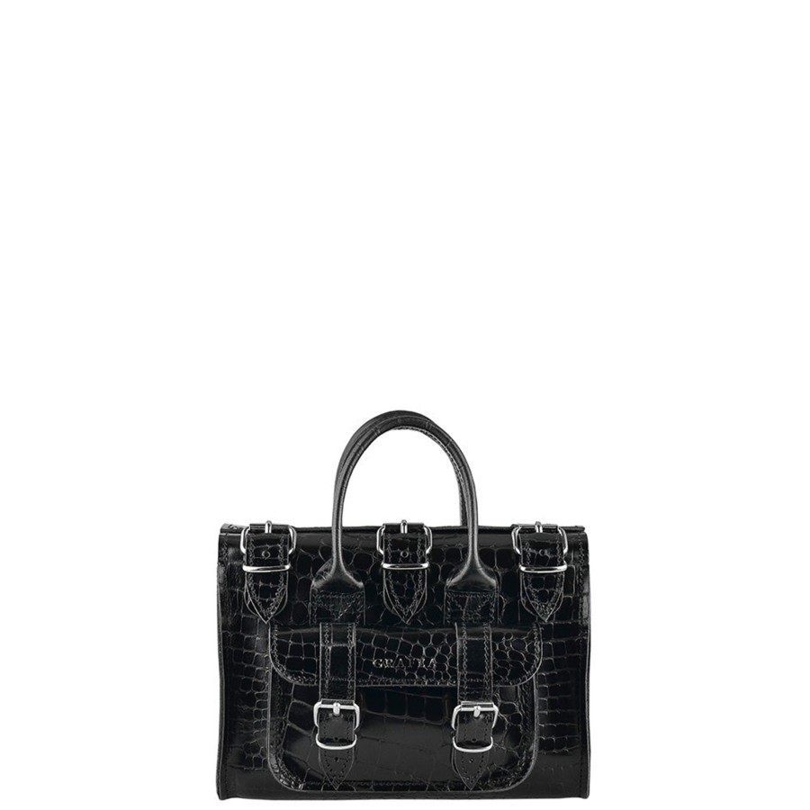 Femme Grafea Luna Small | Luna Small Croc Black