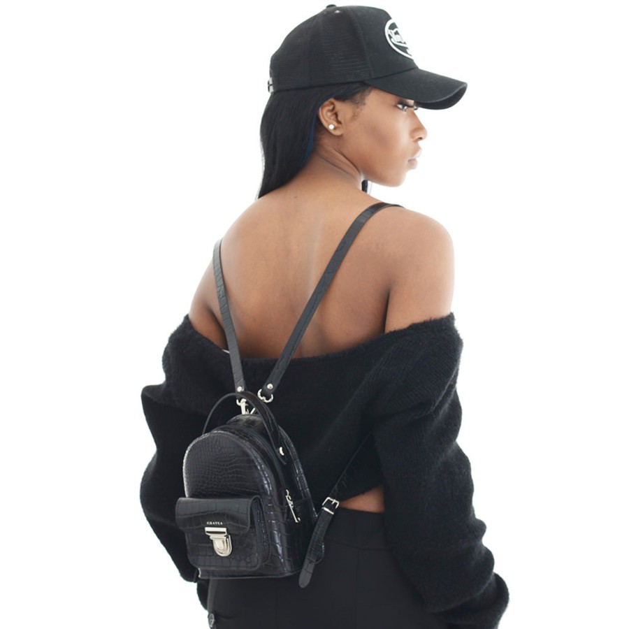 Femme Grafea Peggy Backpack | Peggy Croc Black