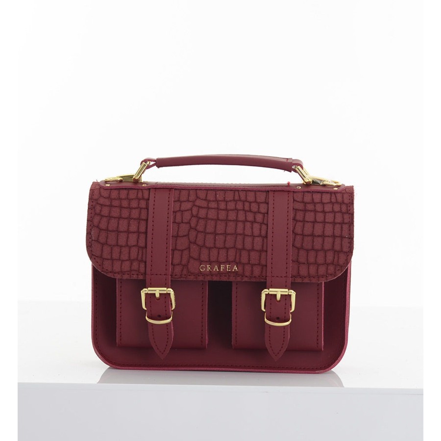 Femme Grafea Micro Satchel | Micro Suede Mulberry