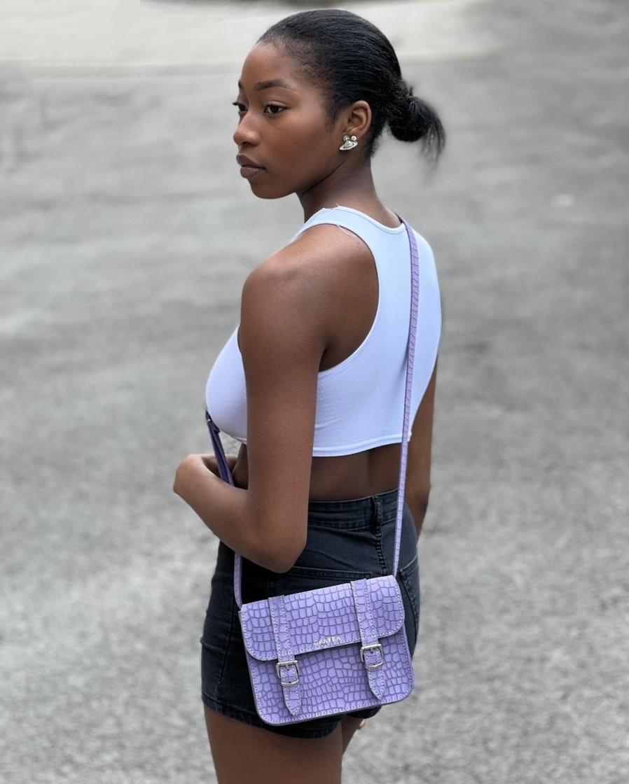 Femme Grafea Mini Satchel | Mini Satchel Suede Lilac