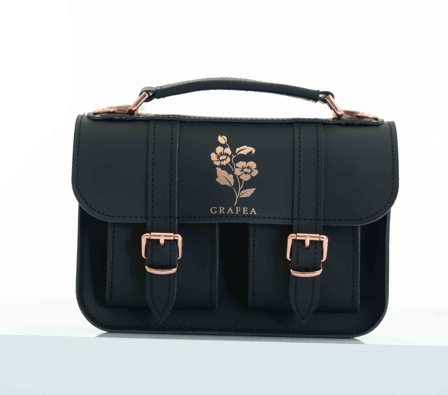 Femme Grafea Micro Satchel | Micro Rose Gold Flowers