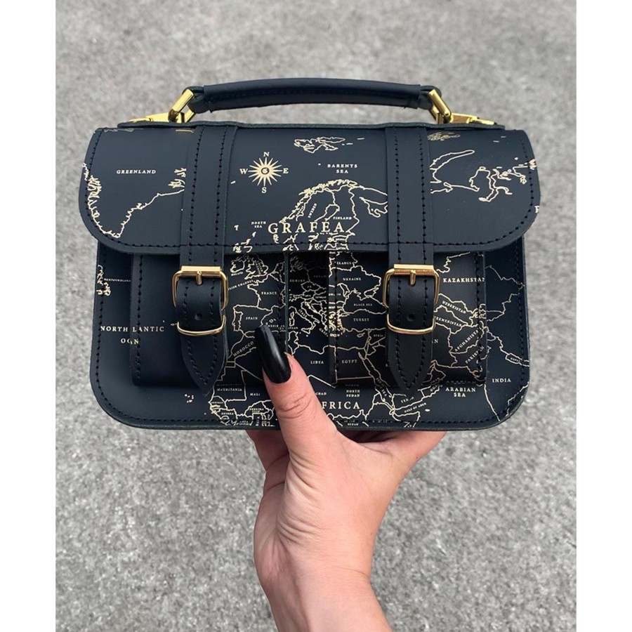 Femme Grafea Micro Satchel | Micro Golden Atlas