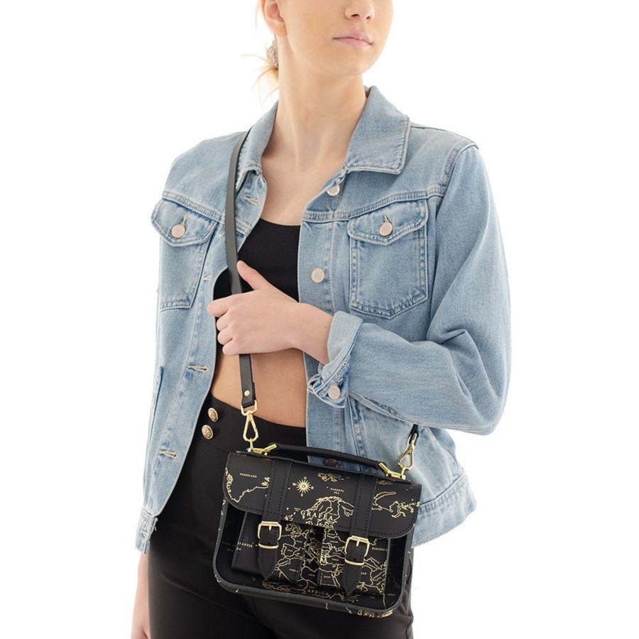 Femme Grafea Micro Satchel | Micro Golden Atlas