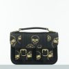 Femme Grafea Micro Satchel | Micro Gold Skulls