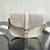 Femme Grafea Saddle Bag | Cross Body Suede Ivory