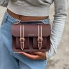 Femme Grafea Micro Satchel | Micro Burgundy Rose Gold