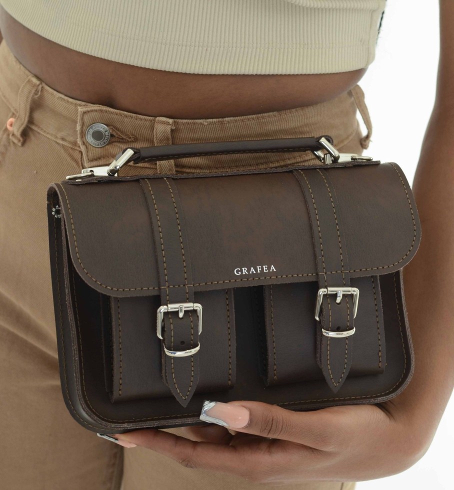 Femme Grafea Micro Satchel | Micro Dark Brown