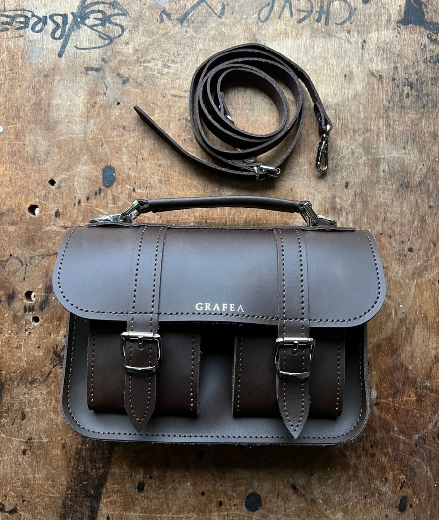 Femme Grafea Micro Satchel | Micro Dark Brown