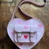 Femme Grafea Heart Satchel | Heart Satchel Hearts Pink