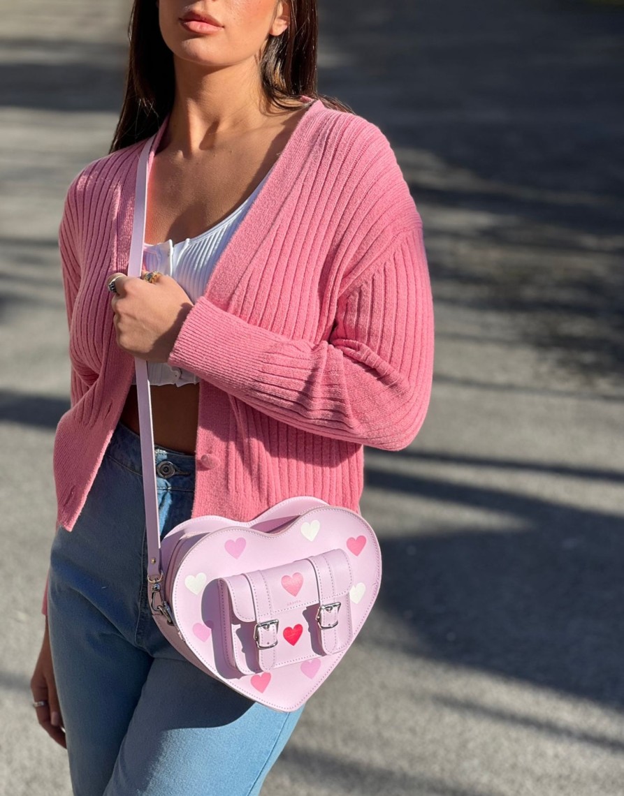 Femme Grafea Heart Satchel | Heart Satchel Hearts Pink