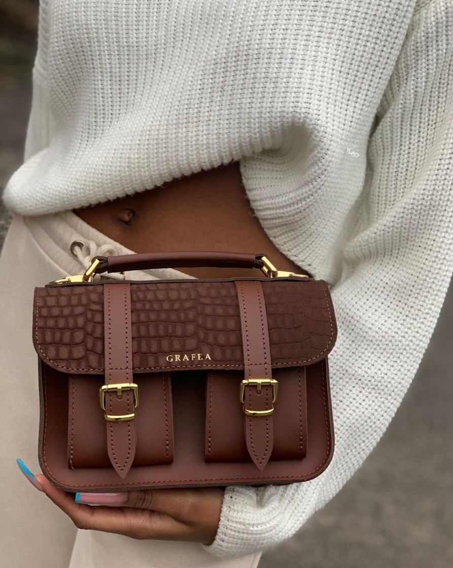 Femme Grafea Micro Satchel | Micro Dark Chocolate