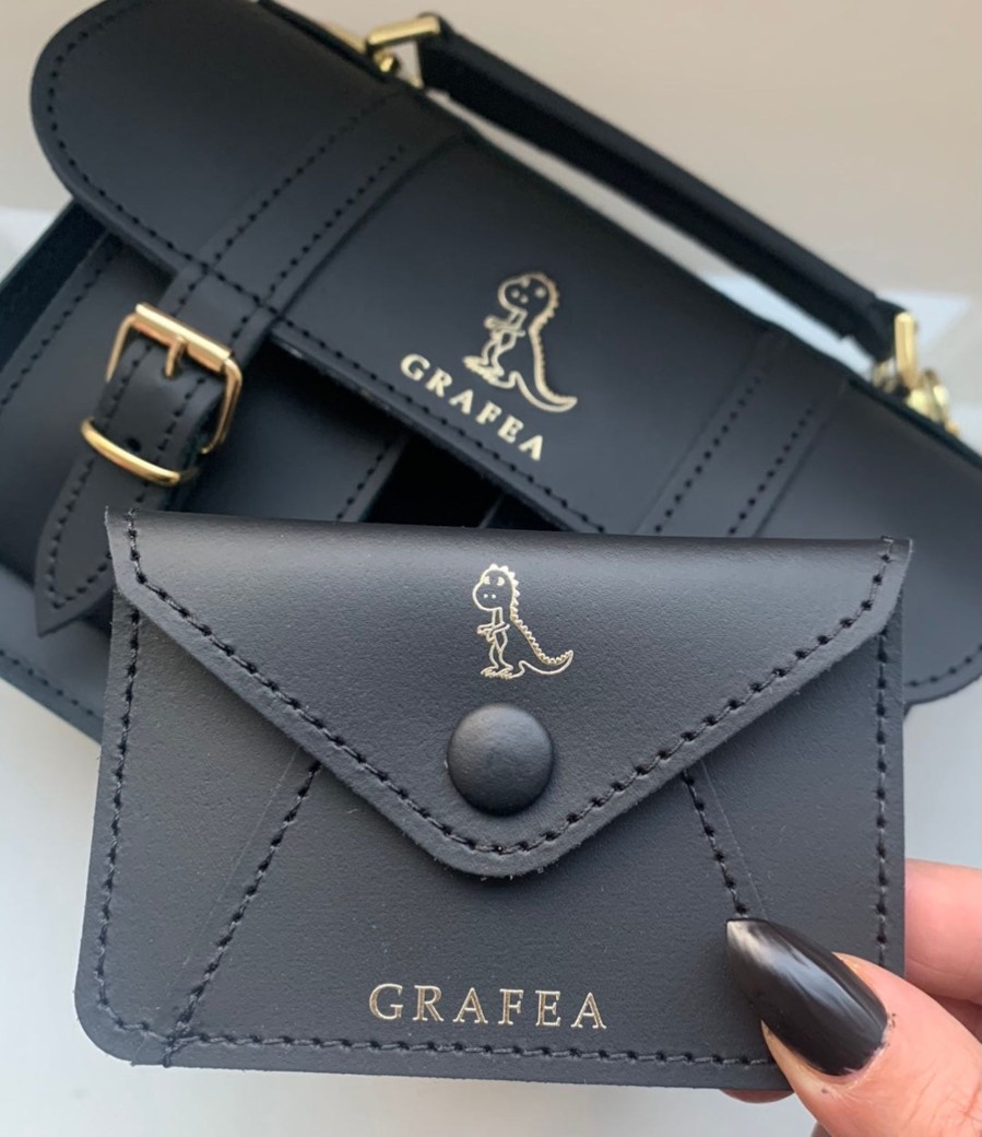 Femme Grafea Card Wallets | Card Wallet Dinosaur Black