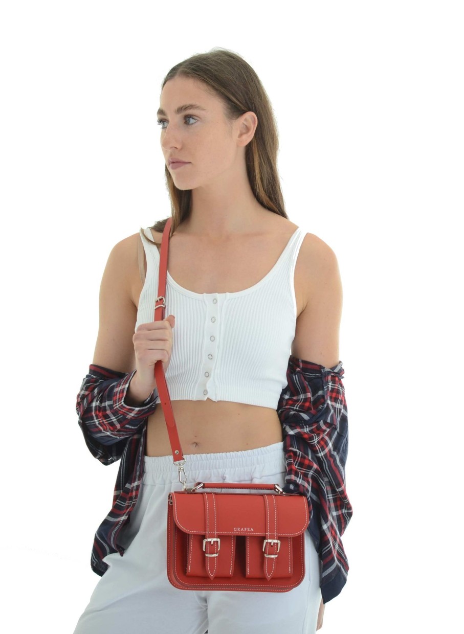 Femme Grafea Micro Satchel | Micro Red