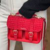 Femme Grafea Micro Satchel | Micro Suede Red