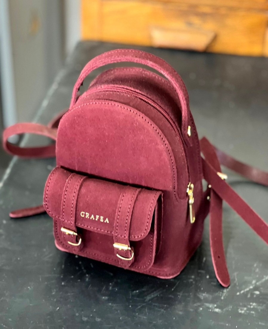 Femme Grafea Peggy Backpack | Peggy Suede Mulberry