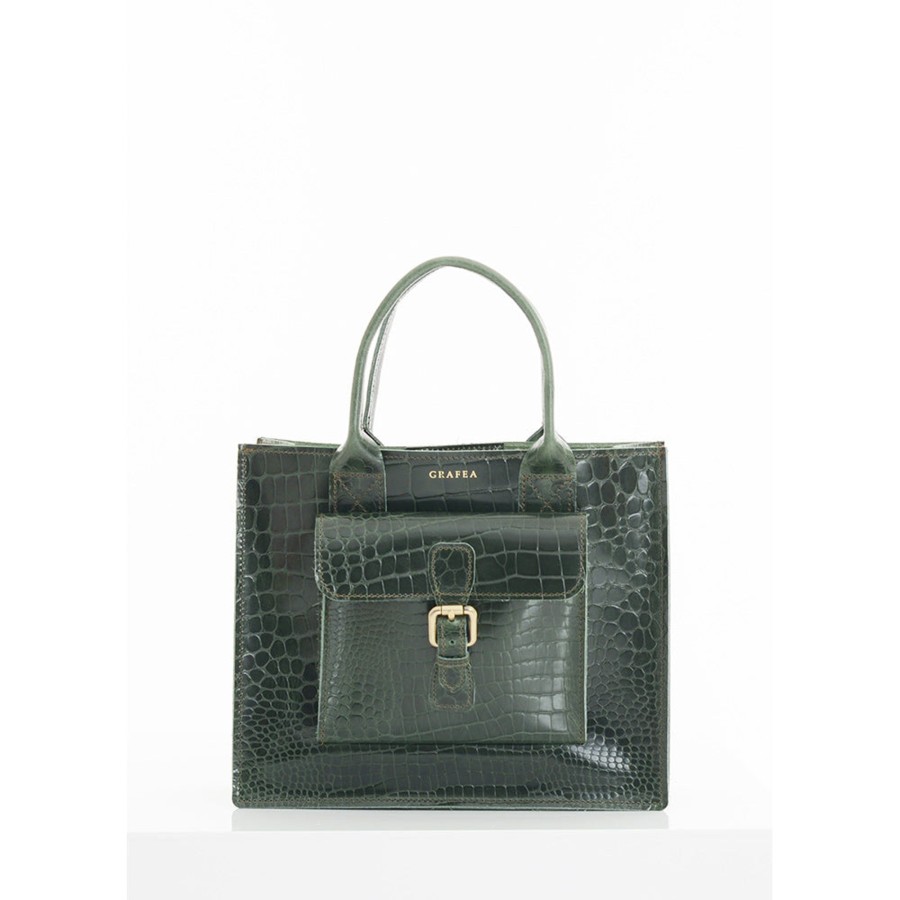 Femme Grafea Lana | Lana Croc Dark Green