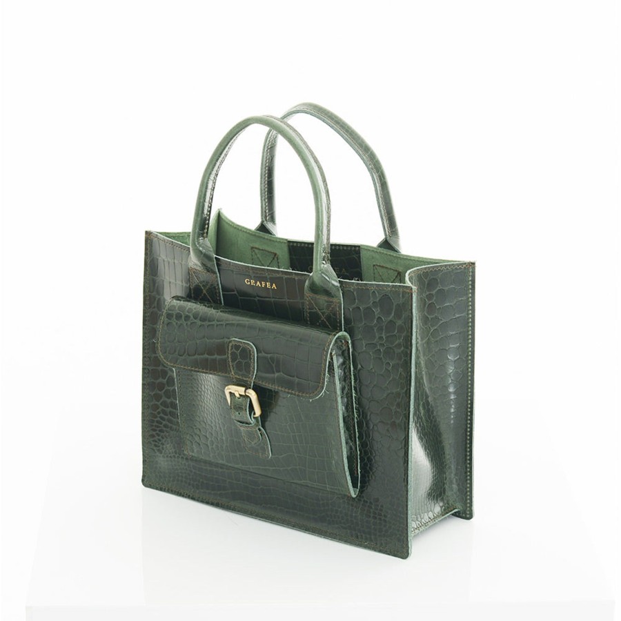 Femme Grafea Lana | Lana Croc Dark Green